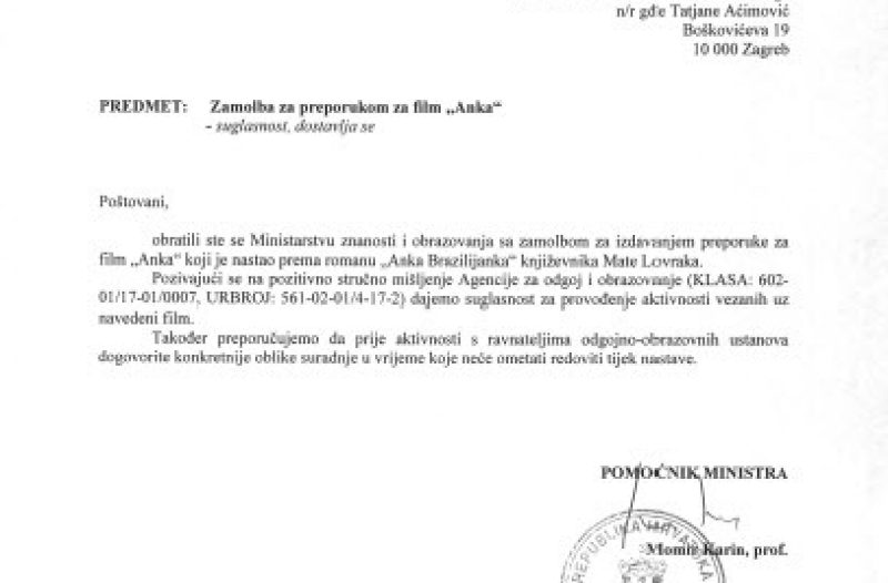 Bjelovar - grad-bjelovar.com - Preporuka o filmu Anka